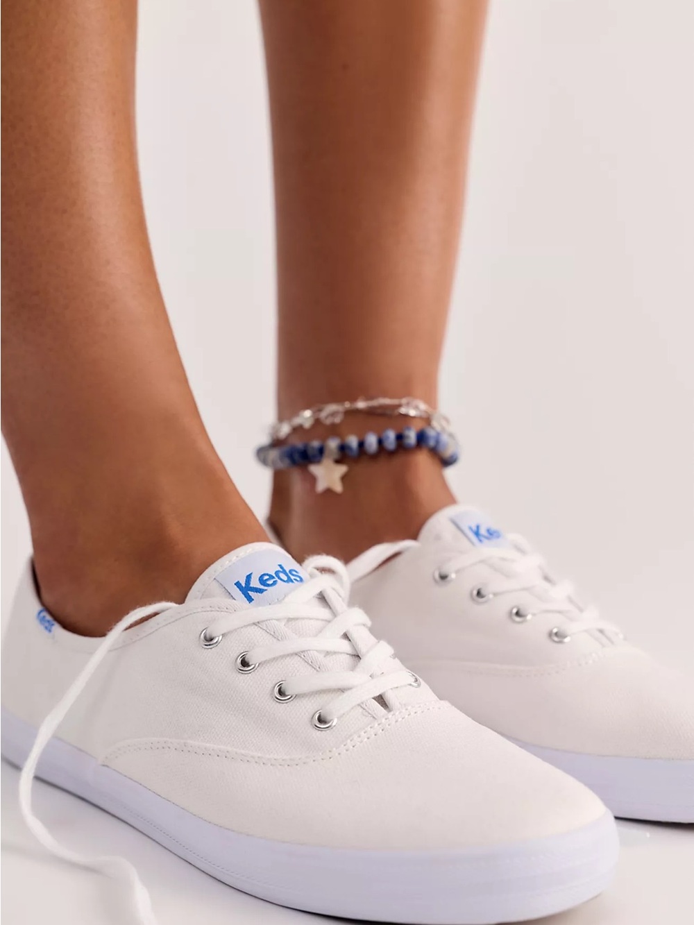Keds Champion Core Canvas Lace-Up Sneakers in Cream